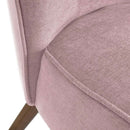 Poltrona Relax in Legno e Tessuto Colore Malva Rosa Modello Kansas 59x66x75H cm