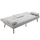 Divano Letto 3 Posti 181x77x72 cm in Tessuto  Grigio