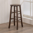 Sgabello Rondò Ø32 x 68h cm in Legno Faggio Verniciato Noce