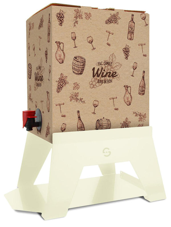 Support pour Récipient à Vin avec Plateau en Fer Aluminisé Lisa Luxury Bacco Panna prezzo