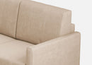 Divano Angolare 5 Posti 221x221x85 cm Karay in Tessuto Beige