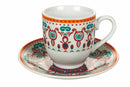 Set 6 Tazzine Caffè con Piattino in Porcellana Villa d'Este Home Tivoli Shiraz