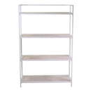 Libreria 4 ripiani 85,5x34,5xh123/135 cm in Metallo Lucilla Bianco