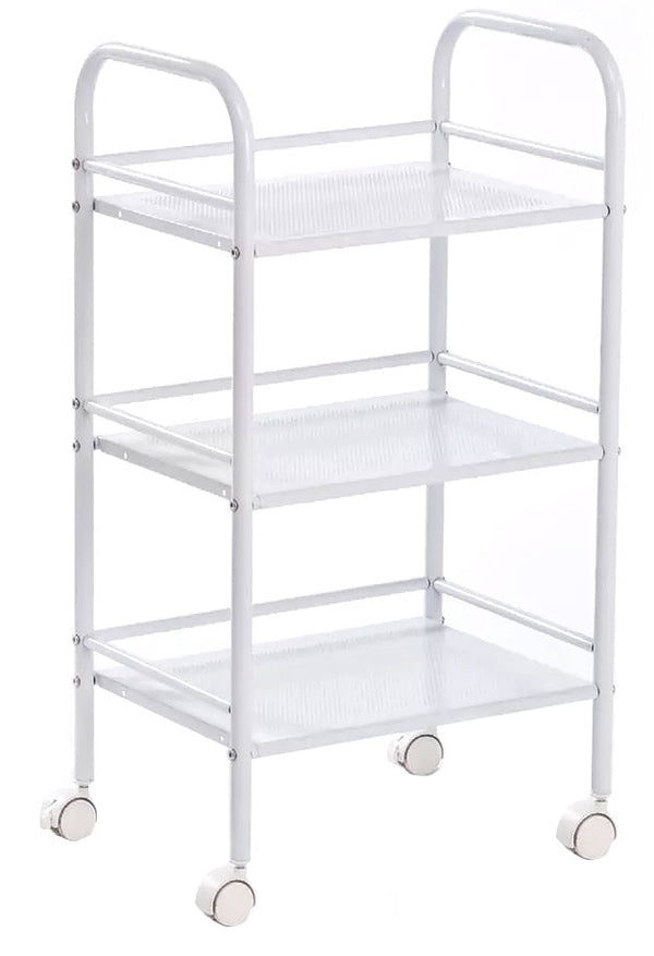acquista Chariot 3 Étagères en Acier avec Roulettes pour Salle de Bain Cuisine Coiffeur Esthéticienne Fumeur Boutique