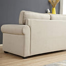 Divano Letto 180x85x92 cm in Tessuto Beige
