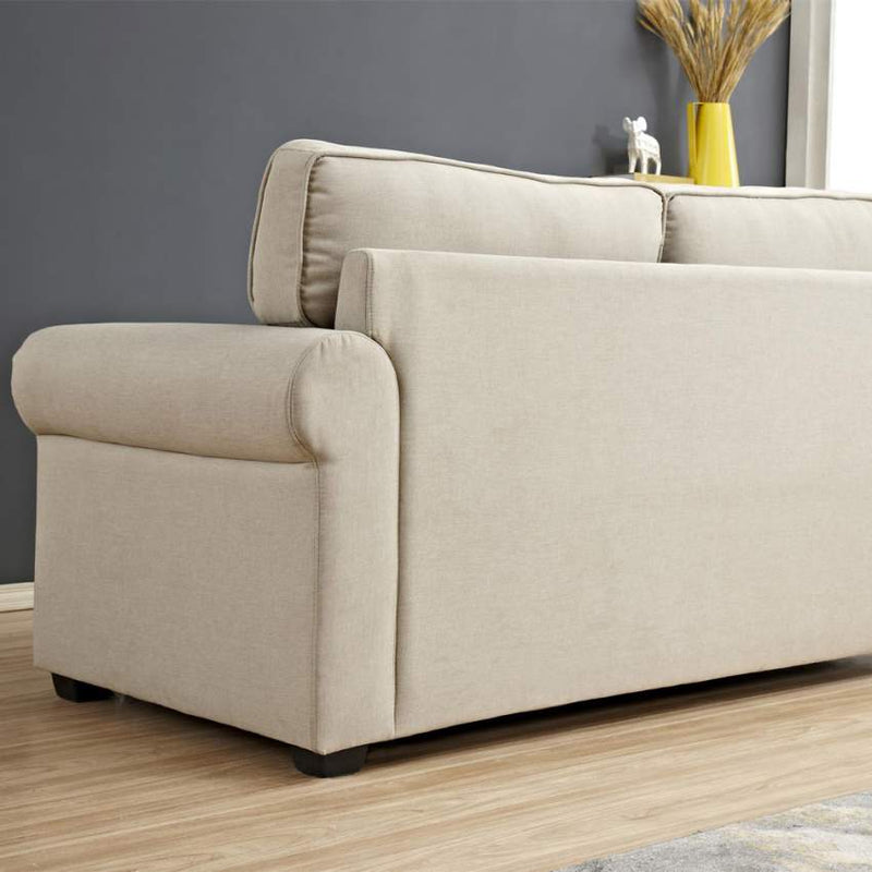 Divano Letto 180x85x92 cm in Tessuto Beige