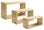 Set 3 Mensole da Parete Rettangolare in Fibra di Legno Trittico Rovere Sagerau
