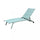 Chaise longue de jardin empilable Itaca 194x71x83 h cm en textilène vert