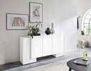Credenza 2 + 3 Ante 170x45x85 cm Pillon Bianco Lucido