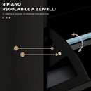 Scarpiera 3 Cassetti Ribaltabili e Regolabili 15 Paia di Scarpe 54x24x117,5 cm Nero  