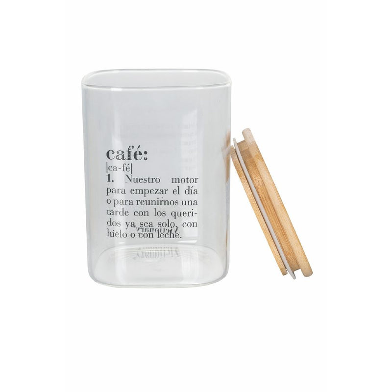 Barattolo Caffè con scritta "Café" 1 Litro in Vetro VdE Tivoli 1996 Spagnolo