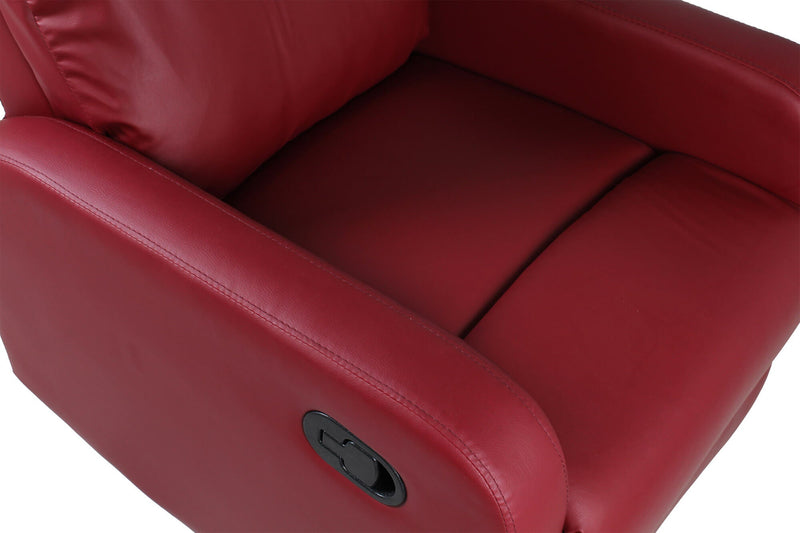 Poltrona Relax Manuale Reclinabile in Similpelle Vandi Bordeaux