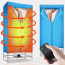 Asciugabiancheria Elettrico ad Armadio 1200W con Telecomando Timer e Display      