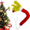 Decorazione per Albero di Natale a Braccio di Elfo 30x25x70 cm in Tessuto Imbottito Verde      