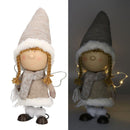 Angelo tessuto crema con led cm 16x13xh52