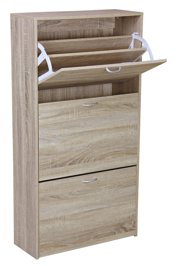 prezzo Meuble à Chaussures 3 Portes 60x24x116 cm en Aggloméré Sonoma