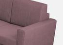 Divano Angolare 5 Posti 248x248x85 cm Yasel in Tessuto Prugna