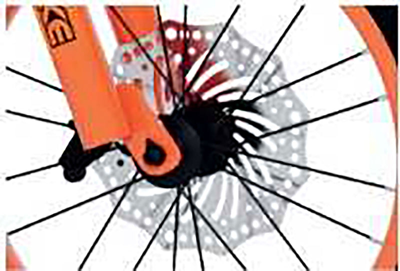 Bicicletta per Bambini 16" Freni a Disco e Rumore del Motore in Accelerazione Magik-Bike Motocross Arancione