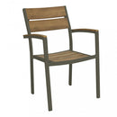 Poltrona Cayman 56x58x85 h cm in Alluminio Taupe
