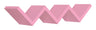 Etagère murale bibliothèque Zigzag 56x15,5 cm en bois de fibre de foudre rose pâle