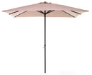 Ombrellone da Giardino 3x3 m Palo Ø48 mm in Alluminio Telo in Poliestere Garden Grigio Chiaro