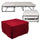 Lit bébé pouf avec matelas pliant 78x78x47 cm Avalli Contract Rouge