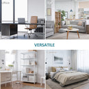 Scrivania da Ufficio Angolare per Computer con Scaffali in Legno Nero 120x106x75 cm 