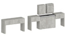 Panca Allungabile 66/290x25x45 cm Pratika Singola A Cemento  