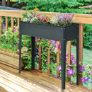 Fioriera da Giardino 100x30x80 cm in Metallo Grigio