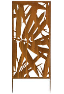 Set 4 Pezzi Pannello Decorativo Frangivista Verdemax Ornamentale o Divisorio 50x100 cm con Punte di Fissaggio in Metallo Corten