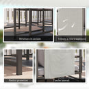 Set da Giardino 9 Pezzi Tavolo da Pranzo 4 Sedie e 4 Sgabelli Grigio    