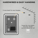 Specchio Bagno con LED a 3 Temperature e Interruttore Touch 70x50 cm Antiappannamento 