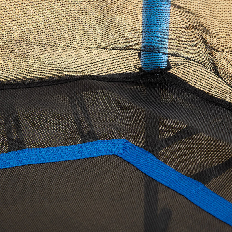 Trampolino Tappeto Elastico per Bambini con Ingresso a Cerniera e Pali Imbottiti Ø163.5x190 cm in Acciaio, PP e EPE Azzurro 