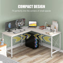 Scrivania Angolare Piedini Regolabili 150x150x76 cm Bianca  