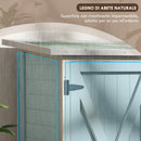 Armadio da Esterno con Tetto Impermeabile 110x55x117 cm in Legno di Abete Grigio  