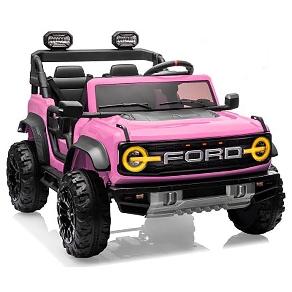 Macchina Elettrica per Bambini 24V Licenza Ford Bronco Raptor 2 Posti con Telecomando Rosa acquista