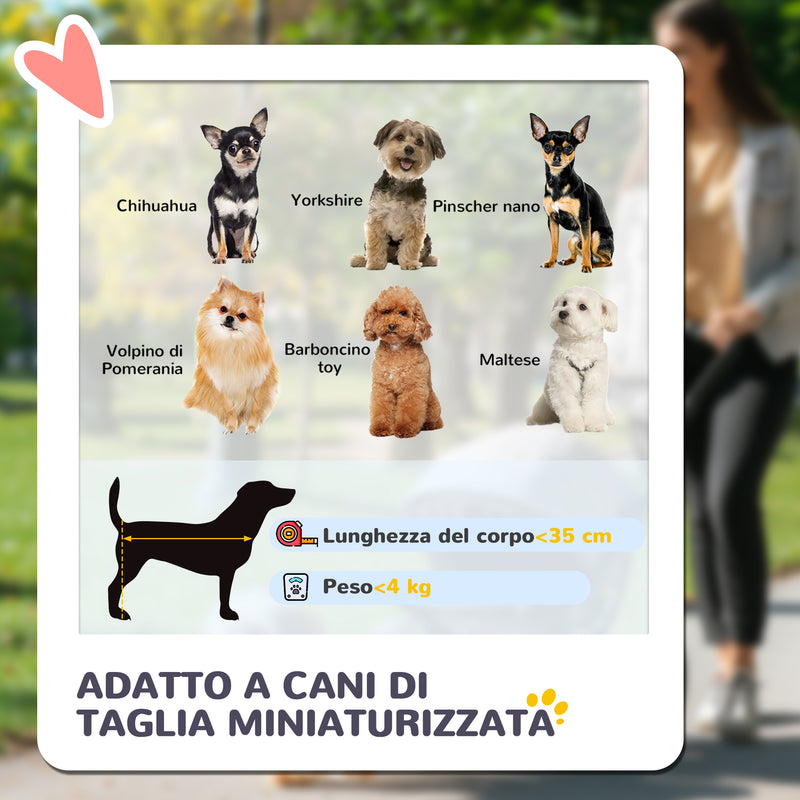 Passeggino per Cani 3 in 1 Pieghevole con Cestino Inferiore Blu   