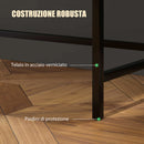 Scrivania 2 Cassetti con Ripiano Superiore 106x51,5x102,5 cm in Legno e Acciaio Nero e color Quercia  