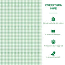 Serra Piccola 240x90x90 cm con 2 Finestrelle Laterali e Finestra Centrale in Acciaio PE e PP Verde  