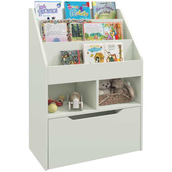 Libreria per Bambini con Ripiani Mensole e Cassetto 60x29,9x90 cm in MDF Verde acquista