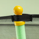 Tappeto Elastico per Bambini 3-10 Anni Ø163.5x190 cm con Ingresso a Cerniera Verde   