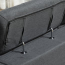 Divano Angolare 3 Posti 249,5x162,5x95 cm in Tessuto Grigio Scuro