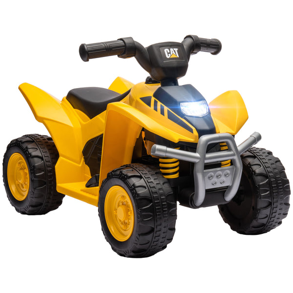 acquista Mini Quad Elettrico per Bambini 6V Clacson e Fari con Licenza Caterpillar Giallo