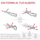 Ghirlanda Natalizia con 50 Luci LED e Decorazioni 180x30x30 cm Verde  