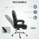 Sedia da Ufficio Massaggiante e Riscaldata Poggiapiedi in Pelle PU Nero    