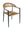 Sedia  da Giardino 56x78x59 cm Milano con Corda Sintetica e Allumino Antracite e Paglia