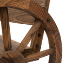 Panca da Giardino 2 Posti con Schienale Alto 114x58x80 cm in Legno di Abete Marrone