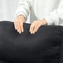 Poltrona Reclinabile Manualmente a 60° con Poggiapiedi in Tessuto Nero   