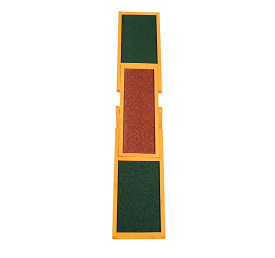 Altalena Basculante per Allenamento Agility Cani Antiscivolo 180x30x30 cm in Legno di Abete Marrone e Verde