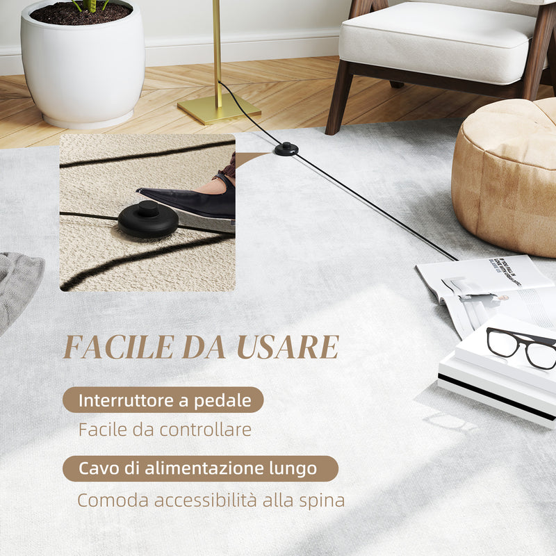 Lampada da Terra LED a Spirale con 3 Luminosità e Interruttore a Pedale Oro    